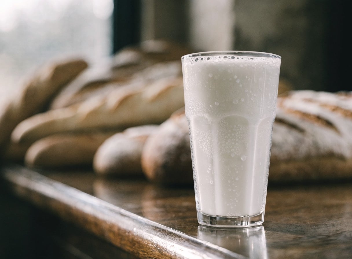 Ayran, handmade at Taskin Bakery
