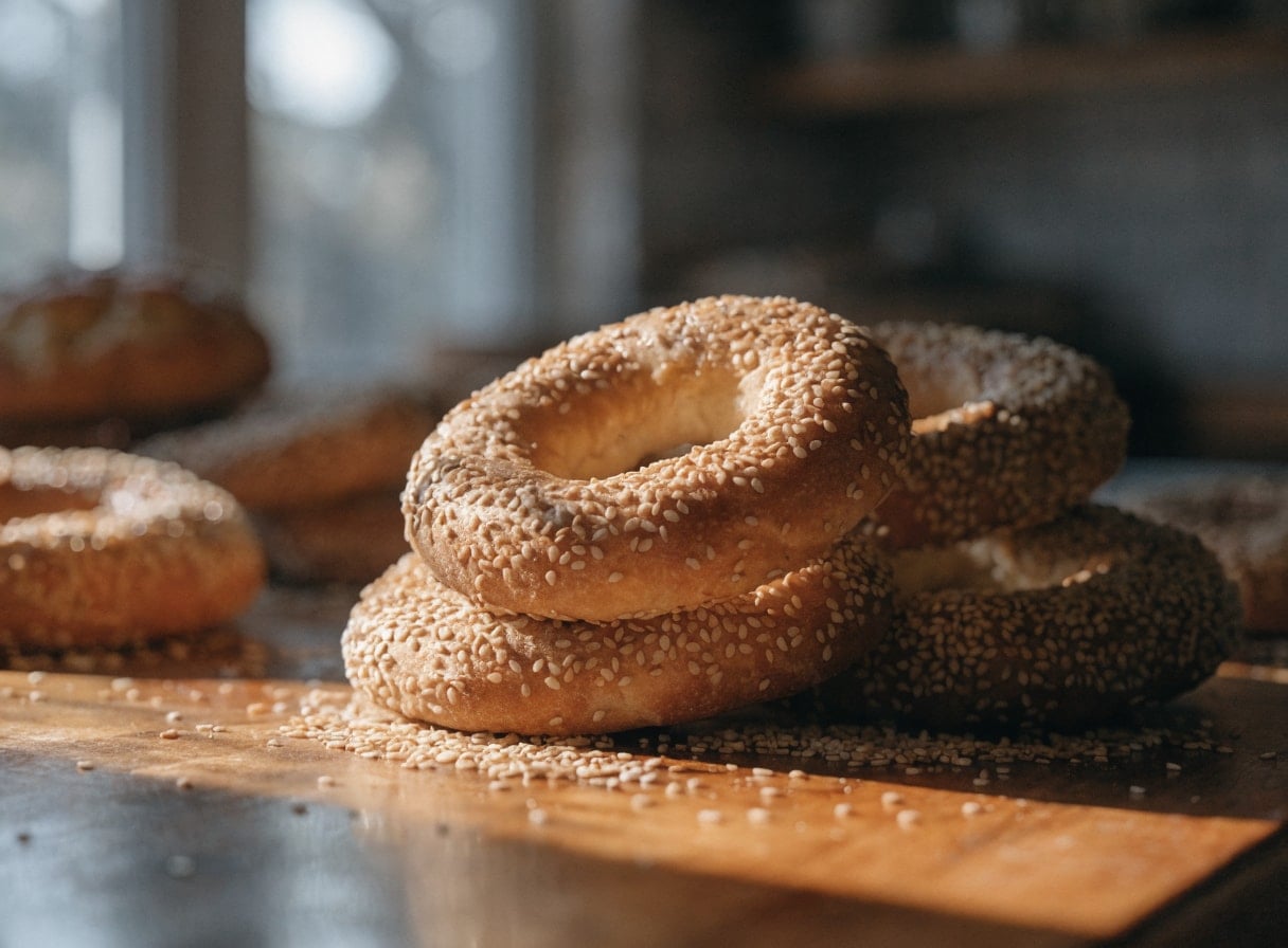 Simit, handmade at Taskin Bakery
