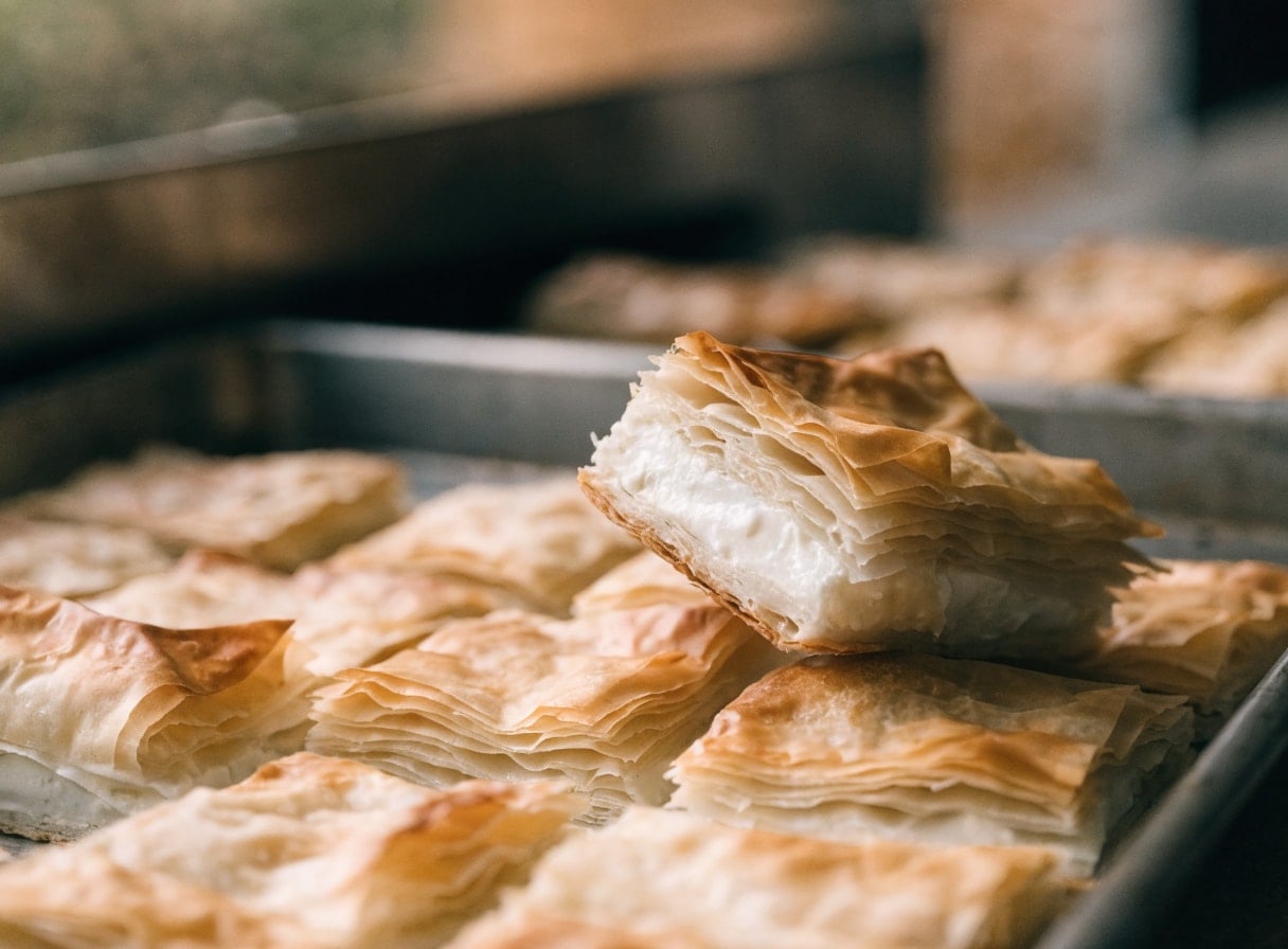 Cheese Borek, handmade at Taskin Bakery
