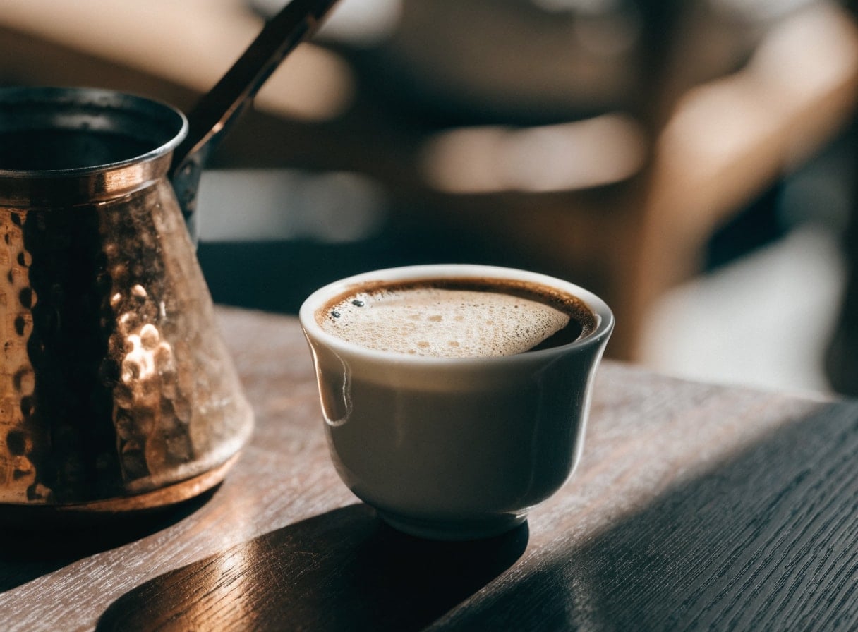 Turkish Coffee, handmade at Taskin Bakery